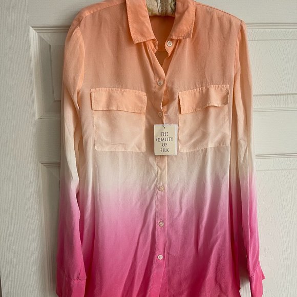 Three tone Silk Shirt - Picture 1 of 3